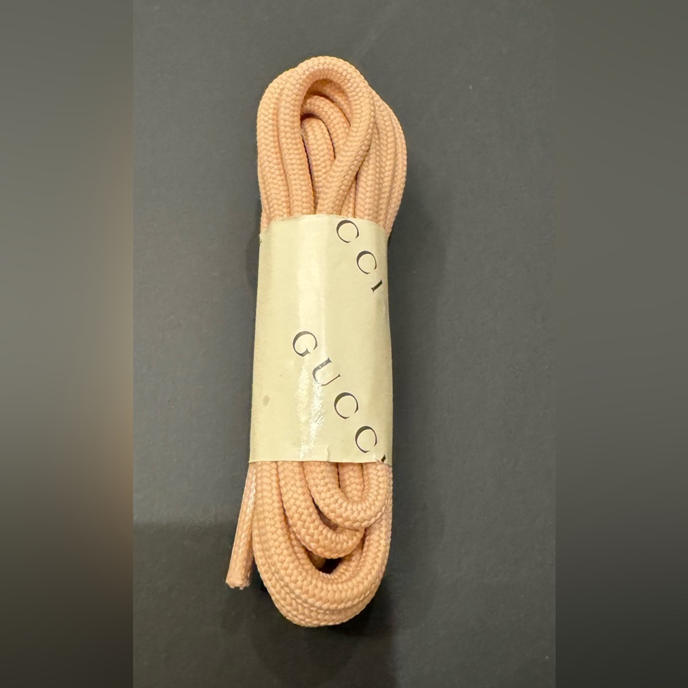 NEW authentic Gucci shoe laces pink blush peach